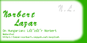 norbert lazar business card